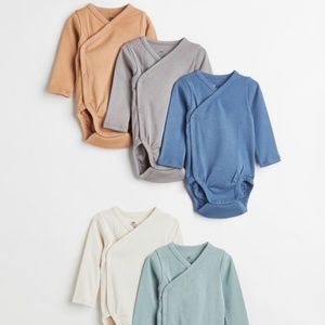 H&M 5-pack Wrapover  Bodysuits